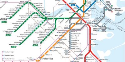 Karta podzemne željeznice mbta crvena linija