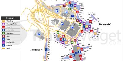 Karta Bostona zračna luka