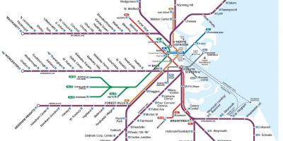 Prigradski željeznički karti Bostona