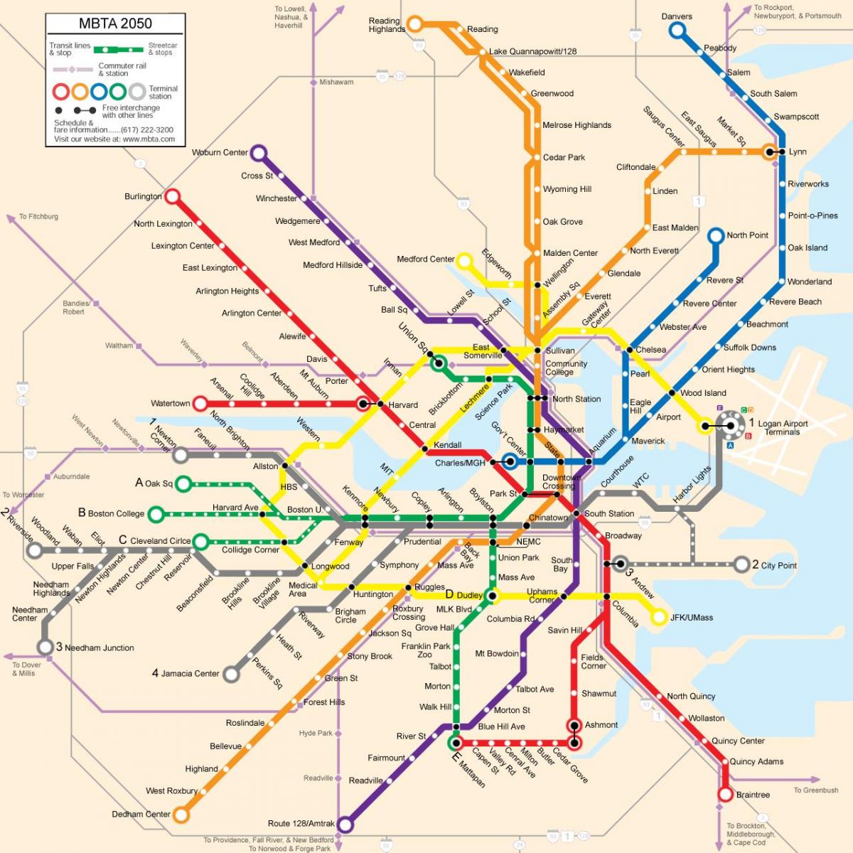 Boston javnog prijevoza karti