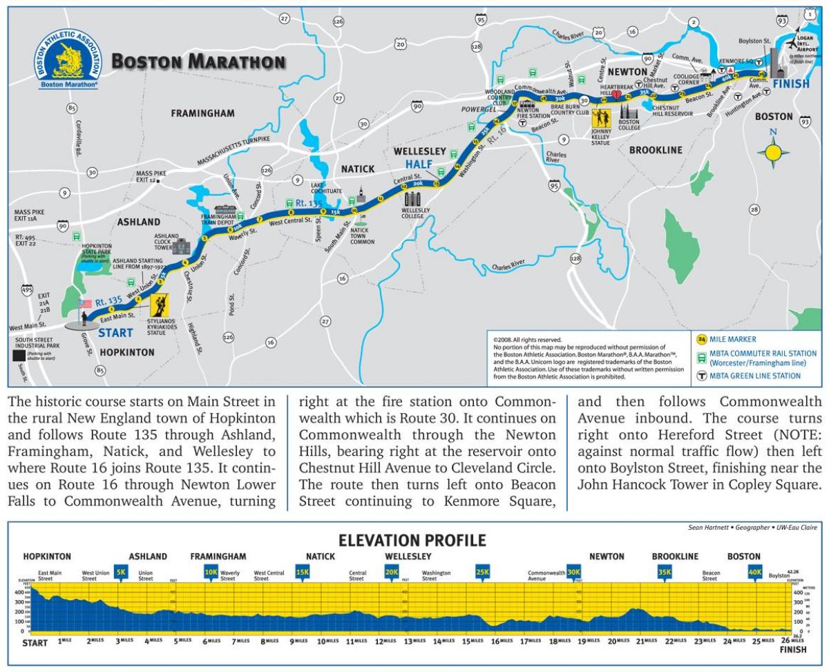 Bostonski maraton reljefa