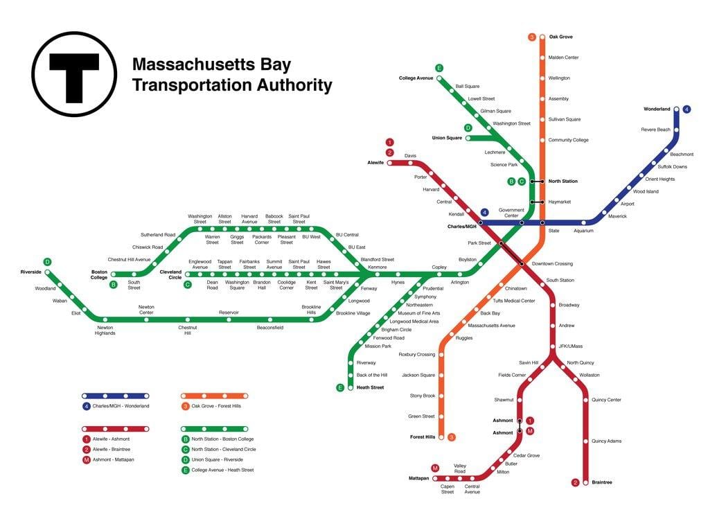 Boston metro kartica