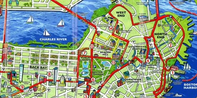 Turistička karta Boston