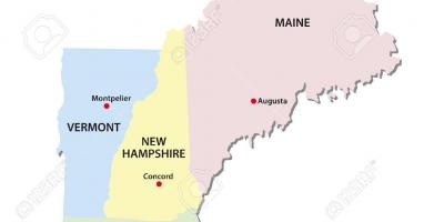 Karta Država Nove Engleske